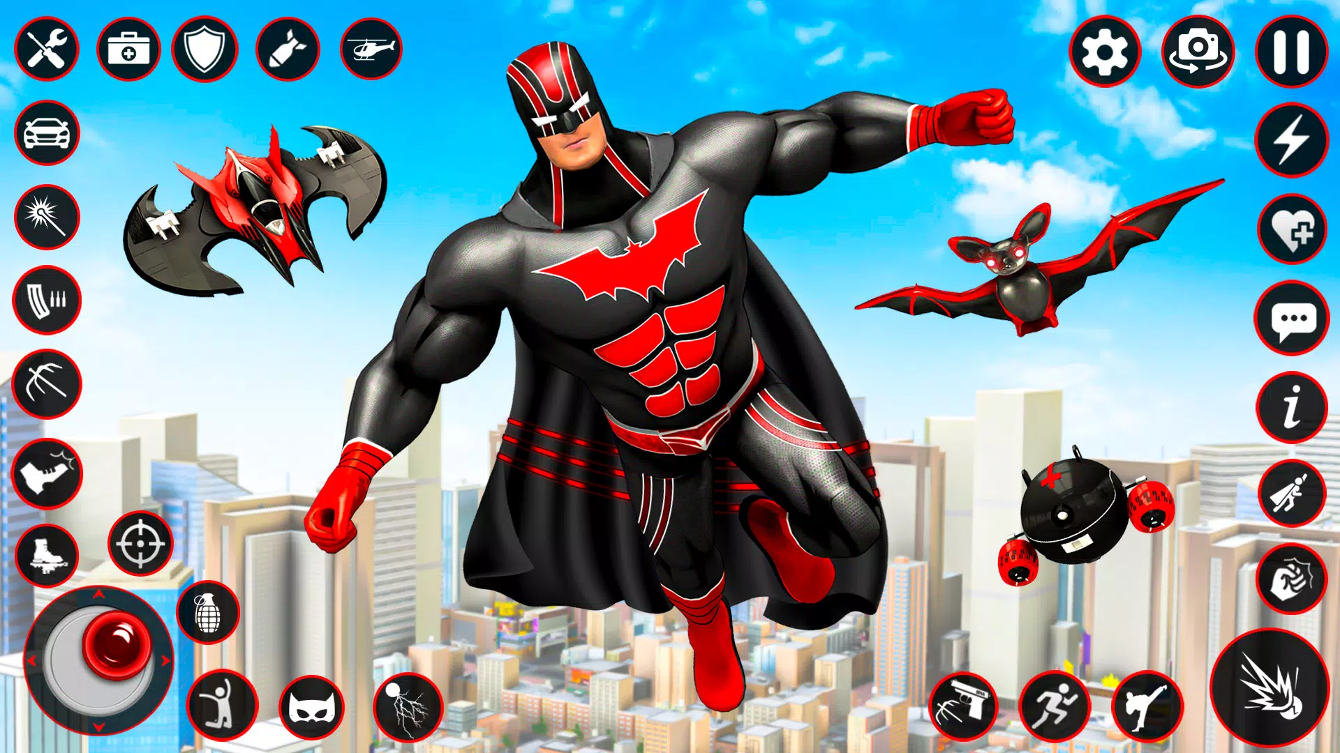 Bat Hero Dark Crime City Game for PC screenshot 3