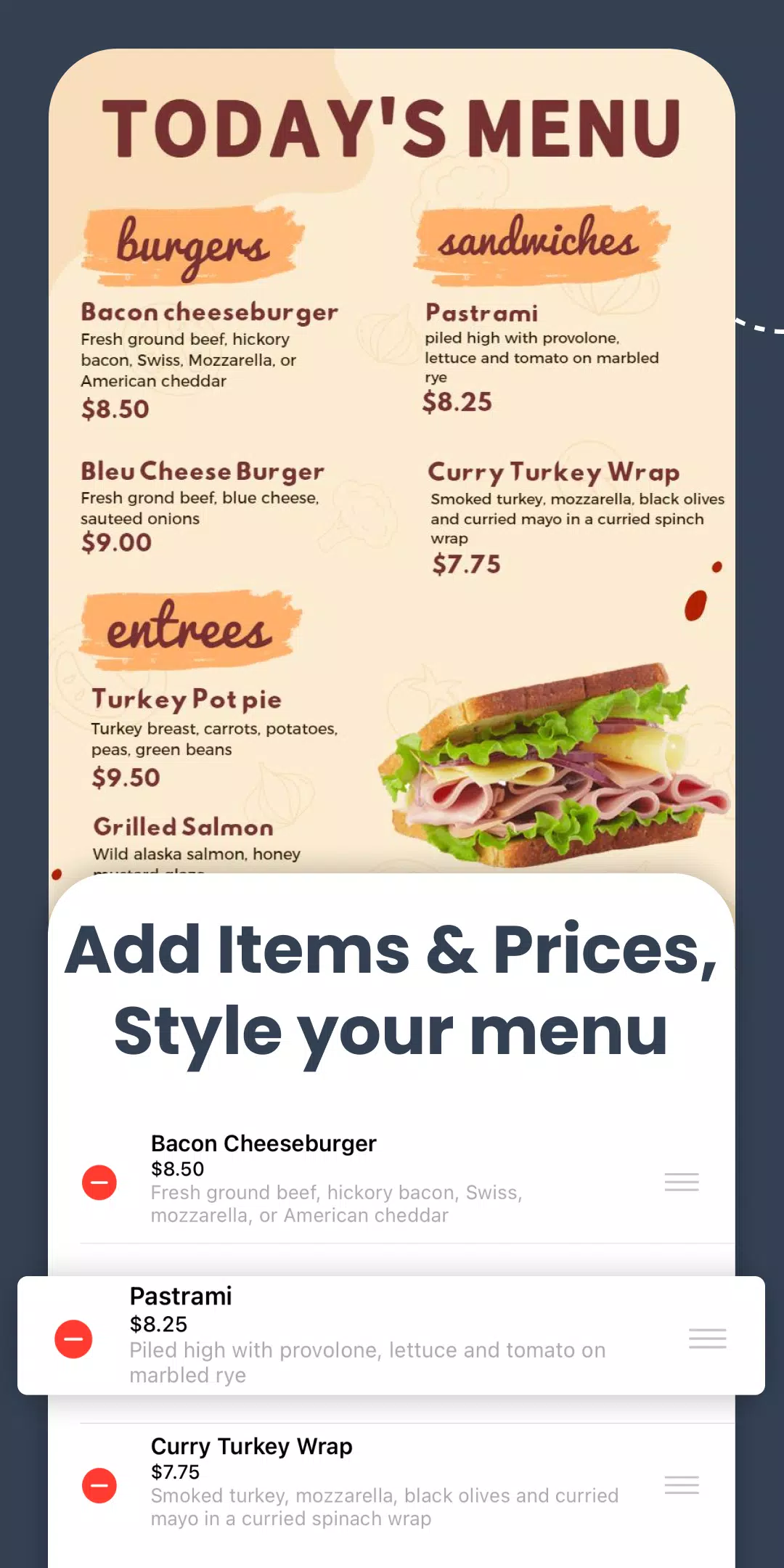 Menu Maker, Menu Templates for PC screenshot 2 Menu Maker, Menu Templates for PC screenshot 2