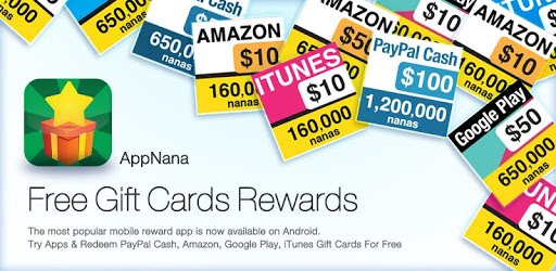 AppNana - Free Gift Cards PC screenshot